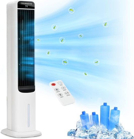 Evaporative Air Cooler With 4 Ice Packs and Remote