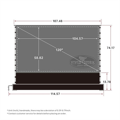 120inch Electric Tension Floor Rising Screen +  Laser Projector (Dolby Vision, IMAX Enhanced)