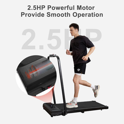 Under Desk Treadmill 2 in 1 Foldable Treadmills for Home