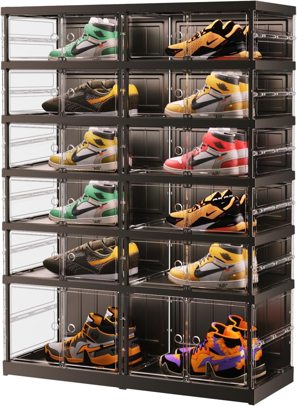 24 Pairs Foldable Shoe Boxes