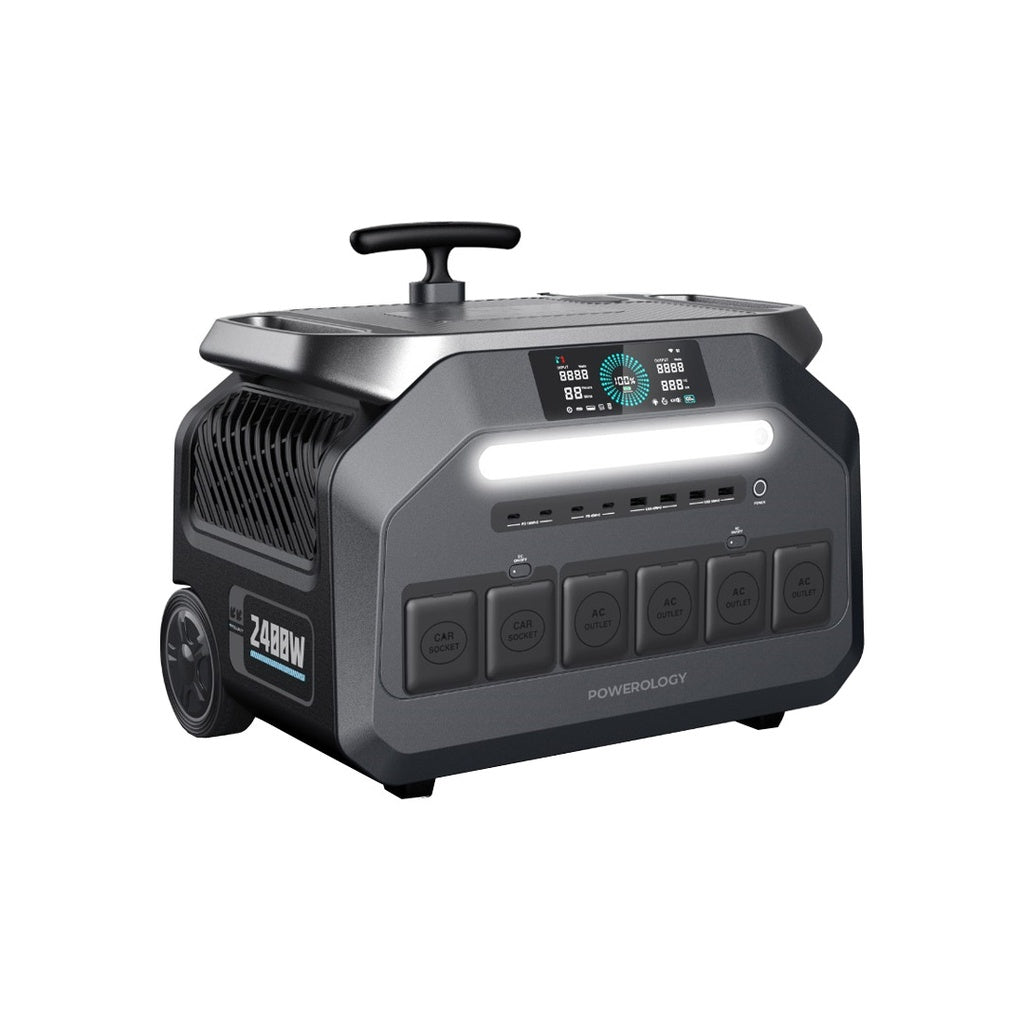 Solar Input Portable Generator - Black