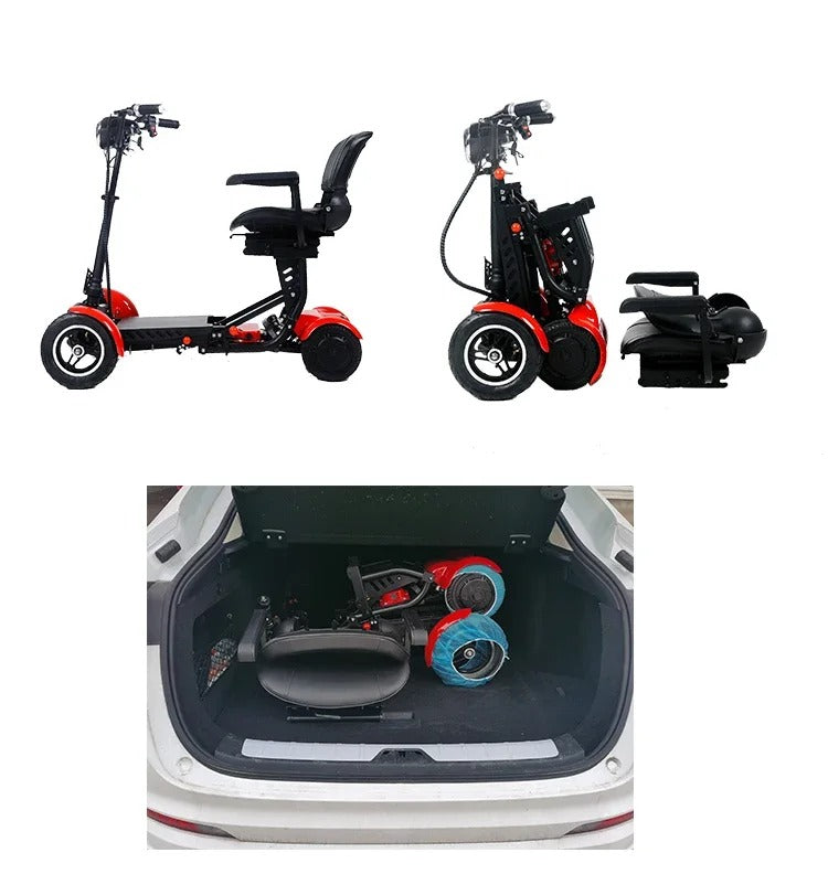 Red Foldable Mobility Scooter