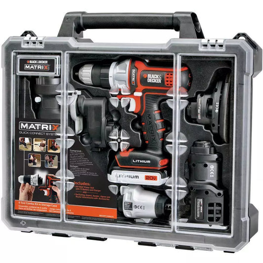 20-Volt Max Lithium-Ion Cordless Matrix Combo Kit with Storage Case