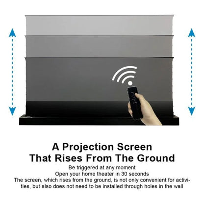 120inch Electric Tension Floor Rising Screen +  Laser Projector (Dolby Vision, IMAX Enhanced)